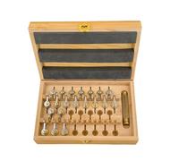 Sbshiouu Set di 20 tipi di calibri per orologio a molla principale Set di cilindri resistenti alla corrosione Strumento professionale per orologeria Kit di manutenzione professionale Set di