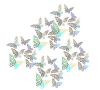 Sbshiouu Set di 72 adesivi colorati da parete a forma di farfalla, con 3 dimensioni rimovibili, decalcomanie da parete per baby shower, decorazioni per la casa, adesivi a farfalla