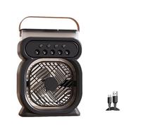 Sbshiouu Ventilatore da appendere con luce per studenti dormitorio ventilatore USB alimentazione portatile uso adatto per uso interno ed esterno silenzioso