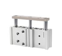 SBSSYVLMV Cilindro Pneumatico Largo con Asta di Guida PWM20/25/32/40-25-50-75-100-150-175-200(Stroke 150mm,Bore 20mm)