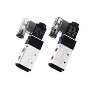 SBSSYVLMV Elettrovalvola pneumatica elettrica 4V110 Elettrovalvola pneumatica a 5 Vie e 2 Posizioni 4V110-06 DC12V DC24V AC24V AC110V AC220V(Pc 4v110-06 8mm,AC220V)