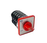 SBSSYVLMV Interruttore rotativo a 3 Posizioni for Motore Manuale, 4 Poli, 7,5 kW, 40 A, selettore a camma di commutazione HZ5-40/7,5 M08
