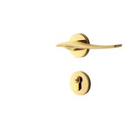 SBSSYVLMV Moderna serratura for porta interna for camera da letto, serratura for porta silenziosa, serratura for porta in legno massello diviso di lusso for uso domestico con luce dorata