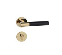 SBSSYVLMV Porta interna Serratura porta camera da letto Maniglia porta bagno Bronzo Porta in legno Casa Silenzioso Serratura divisa(D31 S945 PVD gold black)