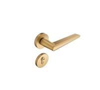 SBSSYVLMV Semplice serratura for porta interna solida for camera da letto, in lega di zinco, maniglia silenziosa for porta del bagno(D31 S958 PVD)