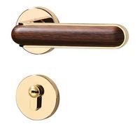 SBSSYVLMV Serratura cinese for porta interna, serratura for porta da camera da letto, serratura in legno massello, serratura in bronzo for uso domestico, maniglia silenziosa