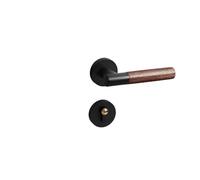 SBSSYVLMV Serratura for porta cinese moderna Maniglia for porta in legno massello Serratura magnetica silenziosa for porta della camera da letto interna in noce(Black magnetic 35-50mm)