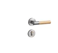 SBSSYVLMV Serratura for porta cinese moderna Maniglia for porta in legno massello Serratura magnetica silenziosa for porta della camera da letto interna in noce(Nickel color magnetic 35-50mm)