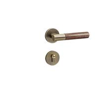 SBSSYVLMV Serratura for porta cinese moderna Maniglia for porta in legno massello Serratura magnetica silenziosa for porta della camera da letto interna in noce(Bronze magnetic 35-50mm-1)