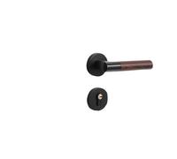 SBSSYVLMV Serratura for porta cinese moderna Maniglia for porta in legno massello Serratura magnetica silenziosa for porta della camera da letto interna in noce(Black mechanical 35-50mm)