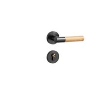 SBSSYVLMV Serratura for porta cinese moderna Maniglia for porta in legno massello Serratura magnetica silenziosa for porta della camera da letto interna in noce(Black Gray Magnetic 35-50mm)