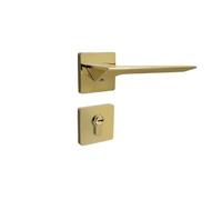SBSSYVLMV Serratura for porta da camera da letto minimalista moderna Maniglia for porta in legno for bagno interno Serratura for porta silenziosa for casa di colore rame(72F80 door lock golden)