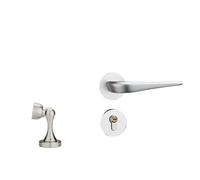 SBSSYVLMV Serratura for porta da camera in alluminio solido Space, produttore di serrature for porte interne nere, serratura divisa, maniglia silenziosa for porta domestica(432 space silver package)