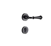 SBSSYVLMV Serratura for porta dorata americana Luce di lusso Semplice nordico Interno Camera da letto Serratura Maniglia for porta in legno Serratura magnetica silenziosa Divisa(Black Door Lock)