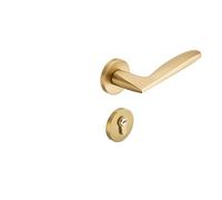 SBSSYVLMV Serratura for porta dorata, serratura divisa, magnetica, silenziosa, moderna, semplice, maniglia for porta interna in legno spazzolato(Model B silent)