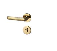 SBSSYVLMV Serratura for porta interna camera da letto nordica nera divisa bagno semplice serratura for porta in legno massello silenziosa(PVD gold)