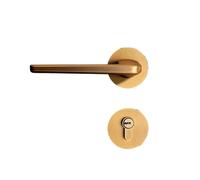 SBSSYVLMV Serratura for porta interna camera da letto stanza silenziosa serratura for porta nordica nera serratura divisa bagno casa semplice moderna maniglia for porta(Yellow bronze)