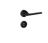 SBSSYVLMV Serratura for porta interna della camera da letto Serratura nera Serratura divisa Maniglia in lega di zinco Serratura for porta silenziosa magnetica minimalista(Yahei 7255 magnetic 1)