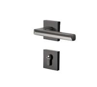 SBSSYVLMV Serratura for porta interna divisa in lega di zinco, semplice, nera, for studio, camera da letto, maniglia magnetica silenziosa(Galaxy Gray Magnetic)