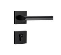 SBSSYVLMV Serratura for porta interna divisa in lega di zinco, semplice, nera, for studio, camera da letto, maniglia magnetica silenziosa(Matte black magnetic)