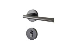 SBSSYVLMV Serratura for porta interna, grigio opaco, divisa, semplice, silenziosa, maniglia for porta della camera da letto, serratura for porta della stanza(Type C)