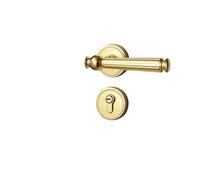 SBSSYVLMV Serratura for porta interna Maniglia for porta da bagno Camera da letto Luce silenziosa Lussuosa Serratura for porta meccanica francese dorata for uso domestico(Type B Golden)