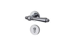 SBSSYVLMV Serratura for porta interna Maniglia for porta da bagno Camera da letto Luce silenziosa Lussuosa Serratura for porta meccanica francese dorata for uso domestico(C model bright chrome)