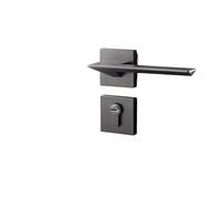 SBSSYVLMV Serratura for porta interna nera semplice e silenziosa in legno, maniglia for porta, serratura magnetica in lega di zinco, serratura for camera da letto divisa(Steel gray 58 mechanical)