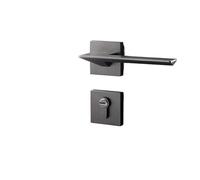 SBSSYVLMV Serratura for porta interna nera semplice e silenziosa in legno, maniglia for porta, serratura magnetica in lega di zinco, serratura for camera da letto divisa(Steel gray 7250 mechanical)