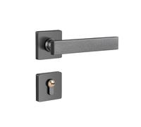 SBSSYVLMV Serratura for porta interna silenziosa in lega di zinco, magnetica, semplice, in rame spazzolato grigio, solida maniglia for porta(Gray silent model)