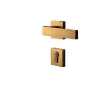 SBSSYVLMV Serratura for porta minimalista, moderna, minimalista, camera da letto, maniglia for porta in legno, bagno silenzioso, serratura interna(D type yellow bronze)