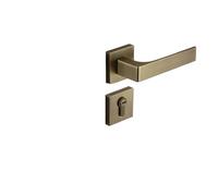 SBSSYVLMV Serratura for porta minimalista, moderna, minimalista, camera da letto, maniglia for porta in legno, bagno silenzioso, serratura interna(D type bronze)