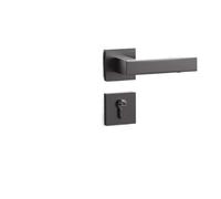 SBSSYVLMV Serratura for porta minimalista, moderna, minimalista, camera da letto, maniglia for porta in legno, bagno silenzioso, serratura interna(D style steel gray)