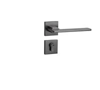 SBSSYVLMV Serratura for porta minimalista, moderna, minimalista, camera da letto, maniglia for porta in legno, bagno silenzioso, serratura interna(C style steel gray)