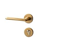 SBSSYVLMV Serratura for porta Serratura for porta interna della camera da letto Serratura magnetica silenziosa Serratura for porta in legno semplice divisa Maniglia for porta nera(Yellow bronze)