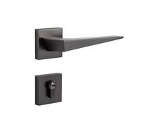SBSSYVLMV Serratura magnetica for porta interna in lega di zinco Serratura silenziosa for porta della camera da letto Maniglia for porta della stanza Serratura alla moda(Black Nickel Magnetic Style)