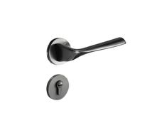 SBSSYVLMV Serratura magnetica silenziosa for interni, moderna e semplice, for porta da camera da letto, in lega di zinco, maniglia for porta in legno(Black nickel door lock aluminum)