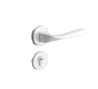 SBSSYVLMV Serratura magnetica silenziosa for interni, moderna e semplice, for porta da camera da letto, in lega di zinco, maniglia for porta in legno(White door lock)
