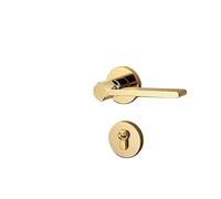 SBSSYVLMV Serratura minimalista for porta da camera da letto Serratura americana silenziosa for porta da bagno Maniglia for porta in legno massello Serratura domestica(PVD gold)