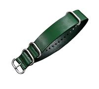 SBTJGKNIA Cinturino for orologio NATO in vera pelle colorata da 18 mm a 24, stile militare, traspirante, anti-sudore, accessori(Green,22mm)