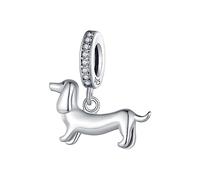 SBTRKT Ciondoli Cane Bassotto in Argento Sterling 925 for Bracciale Pandora for Regali di Natale di Compleanno da Donna Originali SCC2561