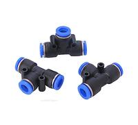 Raccordi aria PE tipo T 6 8 10 12 MM Raccordo pneumatico Raccordo rapido Slip Lock Tee 3 vie Tubo in plastica Connettore for tubo dell'acqua (Color : PE-12mm)