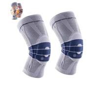 SBTRKT Tutore Ginocchio, Protezione per il ginocchio che si ristringe agli ioni di titanio a infrarossi lontani, ginocchiere, manica per la compressione del ginocchio, Supporto Sportiva (M, Grigio)