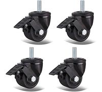 SBTXHJWCGLD 4 Pezzi Ruote per mobili Ruote girevoli per carichi Pesanti Ruote industriali a Doppio Cuscinetto, Ruote in Nylon di Ricambio per banco da Lavoro, Carrello, Attrezzatura, Stelo Fil