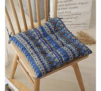 SBTXHJWCGLD Cuscino per Sedia Imbottiture per sedie Spesse con Lacci, Cuscini per sedie da Pranzo Premium in Confezione da 4, Cuscini per sedili Quadrati Imbottiti in Cotone per Cucina, giardi