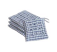 SBTXHJWCGLD Cuscino per sedie Set di 4 Cuscini per sedie da Pranzo, Cuscini per sedie a Quadretti per sedie da Cucina Cuscini per sedili per Patio all'aperto con Lacci, Cuscino per Sedia scozz