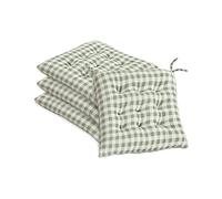 SBTXHJWCGLD Cuscino per sedie Set di 4 Cuscini per sedie da Pranzo, Cuscini per sedie a Quadretti per sedie da Cucina Cuscini per sedili per Patio all'aperto con Lacci, Cuscino per Sedia scozz