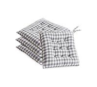 SBTXHJWCGLD Cuscino per sedie Set di 4 Cuscini per sedie da Pranzo, Cuscini per sedie a Quadretti per sedie da Cucina Cuscini per sedili per Patio all'aperto con Lacci, Cuscino per Sedia scozz