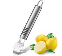 Sbuccia Limoni Pela Scorza di Limone Zester per Limone Professionale con Coltello per Canelle Raschietto per Limone in Acciaio Inox per Cocktail Gin Arance Lime da Cucina (Classico, 16 cm)