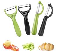 Sbuccia Patate, Pela Verdure 4 pezzi Pela Carote, Pelapatate Professionale, Pelaverdure, Pela Patate, Pelapatate, Pelacarote, per Pelare Patate, Carote e Verdure Varie e Frutta.